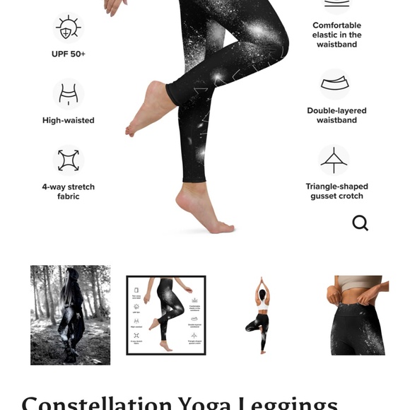 Rogue and Wolf Constellation Yoga Leggings Size D - Picture 4 of 4
